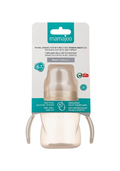Mamajoo Kulplu Akıtmaz Eğitici Bardak Pearl 160 ML & Anti-Kolik Pudra