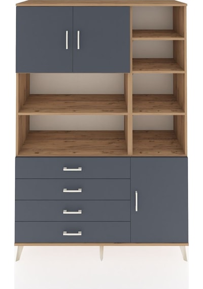 Hyperion Dolap 9 Raflı 4 Çekmeceli 3 Kapaklı 132x44x195 Çam-antrasit/antrasit Antrasıt/antrasıt Hyperion Dolap 9 Raflı 4 Çekmeceli 3 Kapaklı 132x44x195 Çam-antrasit/antrasit Antrasıt/antrasıt