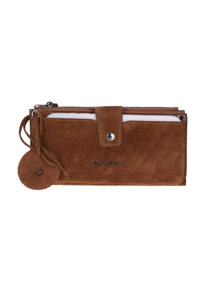Bloominbag Camel Still Lozan Hakiki Süet Çapraz Askılı Telefon Bölmeli Cüzdan Çanta Kahverengi
