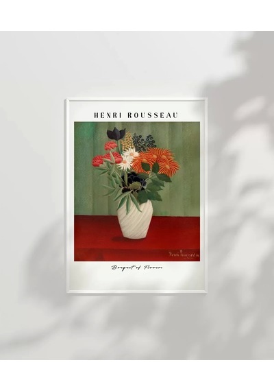 Çerçevesiz Poster Henri Rousseau Çiçek Buketi
