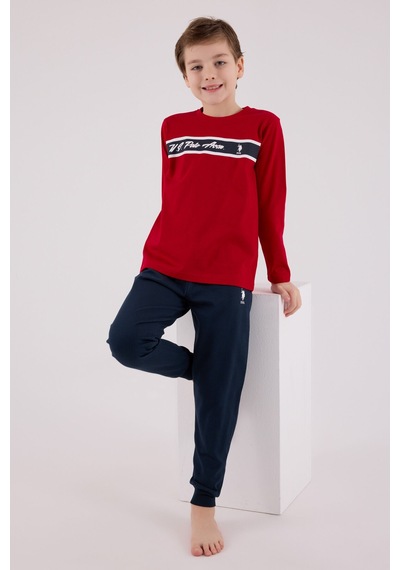 U.S. Polo Assn. U.s. Polo Assn Erkek Çocuk Kırmızı Pijama Takımı Us2210-c-v1