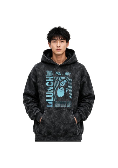 Sevbano Billie Eilish Lunch Şarkıcı Baskılı Unisex Oversize Yıkamalı Prem Siyah