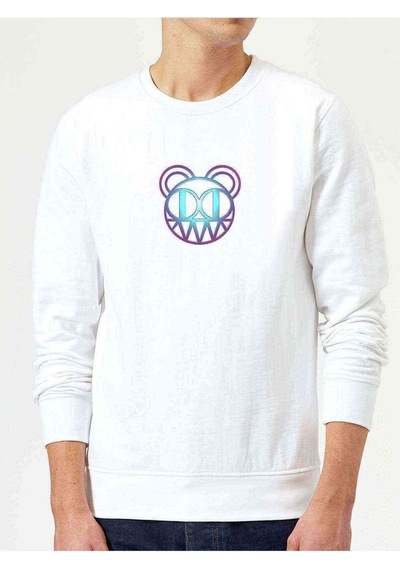 Radiohead Baskılı Beyaz Erkek Örme Sweatshirt
