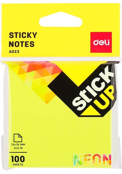 Deli Sticky Notes Yapışkanlı Not Kağıdı 76x76 Mm Neon 100 Sayfa A02302