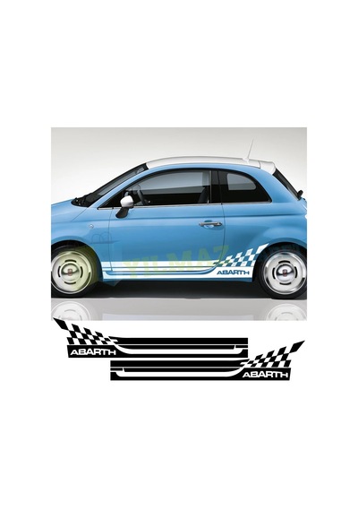 Fiat Abarth Yan Kapı Altı Marşpiyel Oto Sticker Yapıştırma 1 Çift 180 X 28 Cm