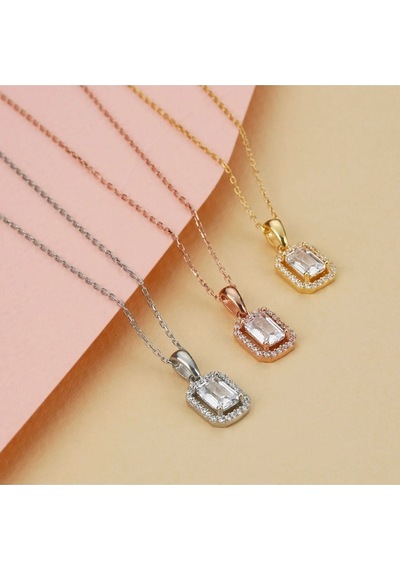 Çgk Çiğdem Gürel Kuyumculuk Tektaş Baget Kolye Zk0161 Sarı