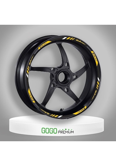 Reflektör Sarı Baskı Bajaj Pulsar Uyumlu 1 Set Jant Şeridi
