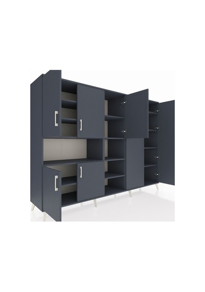 Hyperion Dolap 13 Raflı 7 Kapaklı 220x44x163 Antrasit-antrasit Antrasit-antrasit Hyperion Dolap 13 Raflı 7 Kapaklı 220x44x163 Antrasit-antrasit Antrasit-antrasit