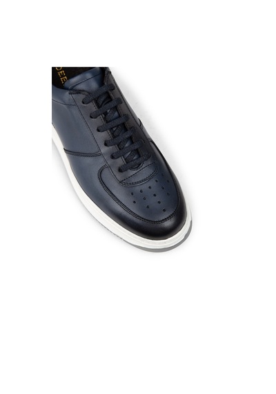 Deery Hakiki Deri Lacivert Erkek Sneaker Ayakkabı - 01965Mlcve05 Lacivert
