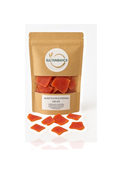 Kuru Meyve - Papaya 100 Gr Papaya Fit Kurutulmuş Papaya Atıştırmalık Doğal Şeker Diğer