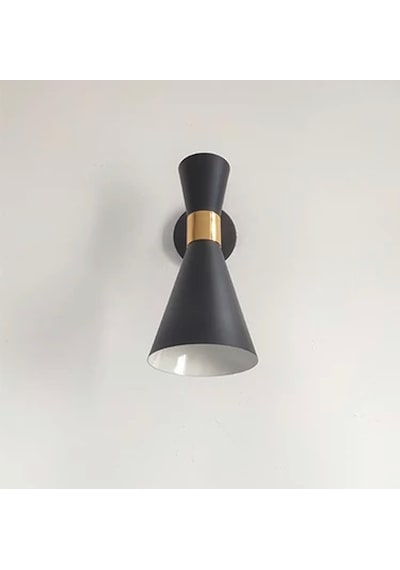 Rsylight Retro Rustik Dekoratif Metal Siyah Mafsallı Vintage Aplik Siyah