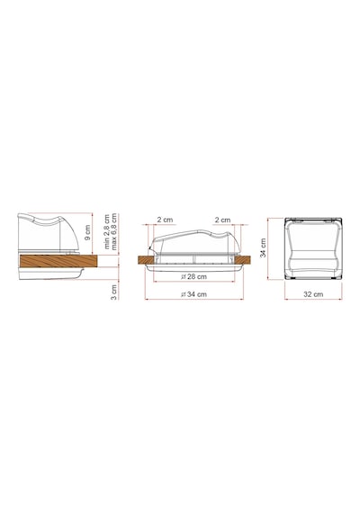 Fiamma Vent 28 F Kristal 28 x 28 cm Karavan Tavan Heki Beyaz