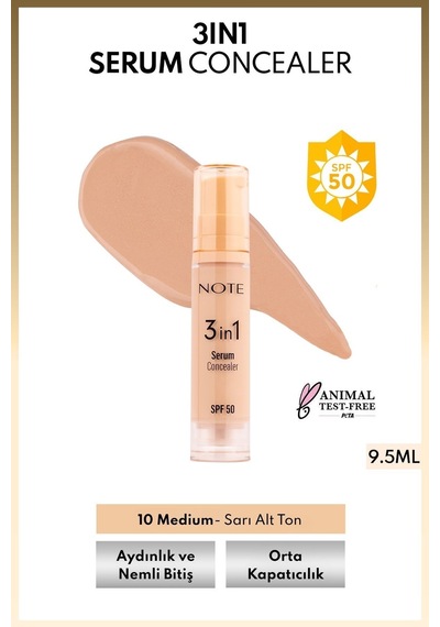 3 İn 1 Serum Concealer Spf 50 Kapatıcı - 10 Medium 0