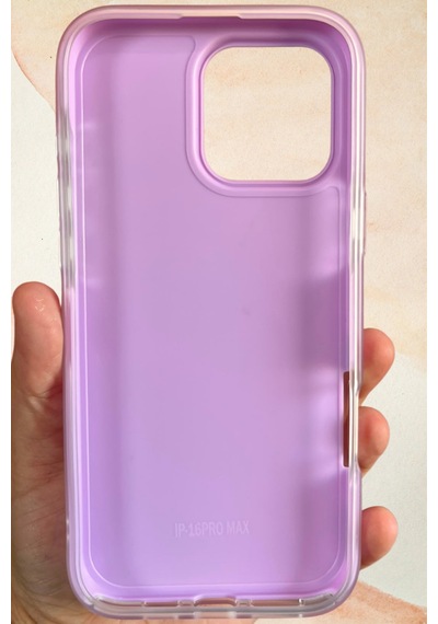 İphone 16 Pro Max Uyumlu İnci Işıltısı Fiyonk Taşlı Lila Silikon Telefon Kılıfı Mor