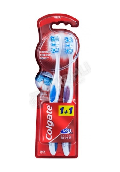 4 Adet Colgate Diş Fırçası 360 Optik Beyaz 1+1 Orta