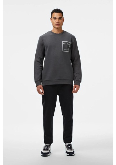Nautica Erkek Gri Classic Fit Sweatshirt-11422 Gri