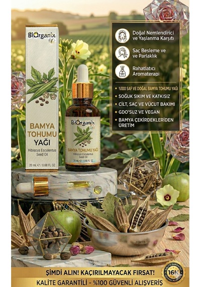 Life Bamya Tohumu Yağı 20 Ml - %100 Doğal Soğuk Sıkım -