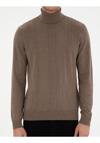 Pierre Cardin Erkek Vizon Melanj Kazak /triko 50296445-vr174 Vizon Melanj
