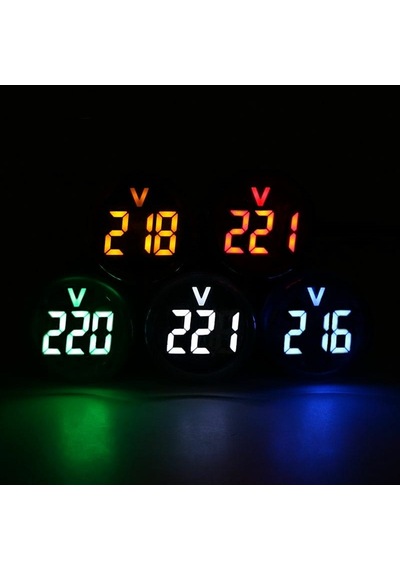22Mm Dijital Voltmetre 20V 500V Arası Ac 220V Ac 1 Adet-Yeşil