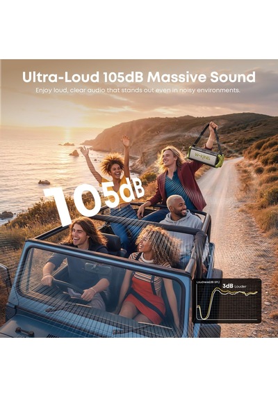 Bluetooth Hoparlör, 90w Maksimum Dış Mekan Hoparlörü, 50w Derin Baslı Kablosuz Taşınabilir Hoparlör, Büyük Boombox Sesi, Ipx6 Su Geçirmez, 40h, Eq, Çift Eşleştirme, Subwoofer 2, Tf