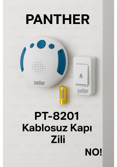 Kablosuz Kapı Zili Uzun Menzilli, Pil Dahil, Suya Dayanıklı Wireless Zil Seti