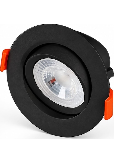 Ct-5200 Lal 7w 6500k Beyaz Işık Siyah Kasa Gömme Led Spot 470 Lümen 220v Yönlendirilebilir Sıva Altı Tavan Aydın Çok Renkli