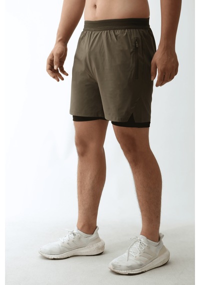 Nature The Brand Unisex Gym Ve Fitness Astarlı Taytlı Şort / Gizli Cep Detaylı Antrasit