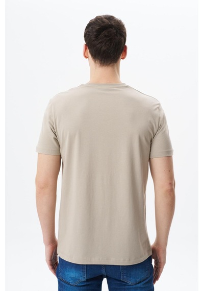 AR-MA Arma Erkek Regular Fit Baskılı Süprem Bisiklet Yaka Tişört Y29344453502 Bej