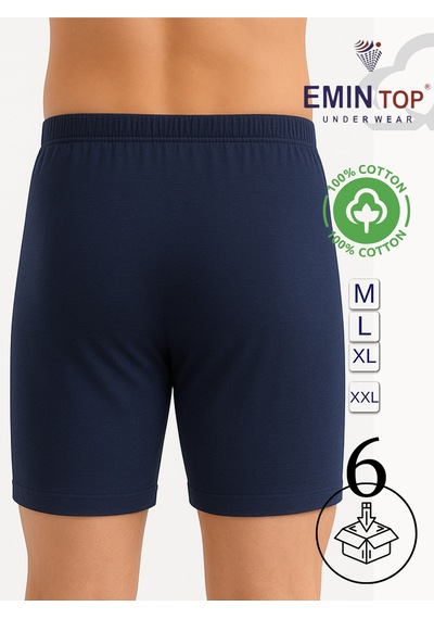 Mercan Erkek Boxer Short 6'lı - Lacivert Boxer Şort