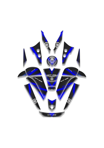 Yamaha Mt25 Uyumlu Tank Pad Full Set Mavi