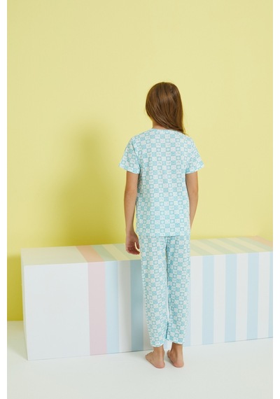 Siyah İnci Örme Pijama Takım 24107084 Çok Renkli