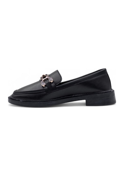 Atölye Tokalı Günlük Kadın Loafer Ayakkabı Siyah