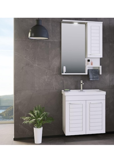Orka Perge 65 Cm Mdf Banyo Dolabı Takımı Çok Renkli Orka Perge 65 Cm Mdf Banyo Dolabı Takımı Çok Renkli