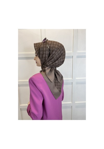 Aker Elegance Monogram Eşarp Çikolata 1090500 Çikolata Çikolata