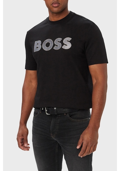 Boss % 100 Pamuk Regular Fit Bisiklet Yaka T Shirt Erkek T Shirt 50565630 001 Siyah