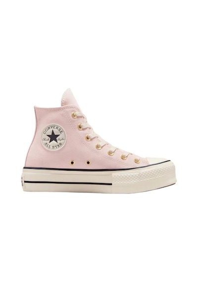 Converse Chuck Taylor All Star Lift Kadın Pembe Süet Platform Sneaker-6934 Pembe