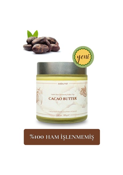 Sabunal Kakao Yağı - Soğuk Sıkım Ham İşlenmemiş Raw Virgin Cacao Butter 100 G