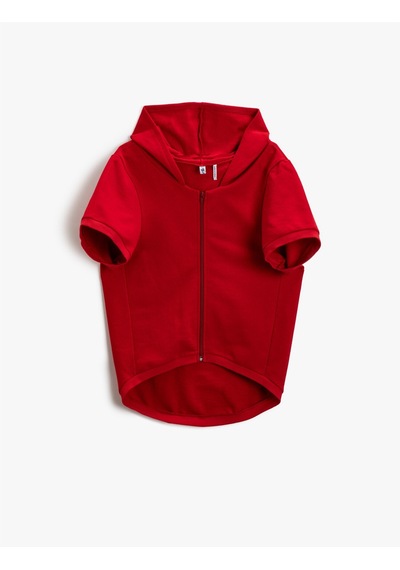 Koton Love Dog Kapüşonlu Sweatshirt Kırmızı 2wal10188ık Kırmızı