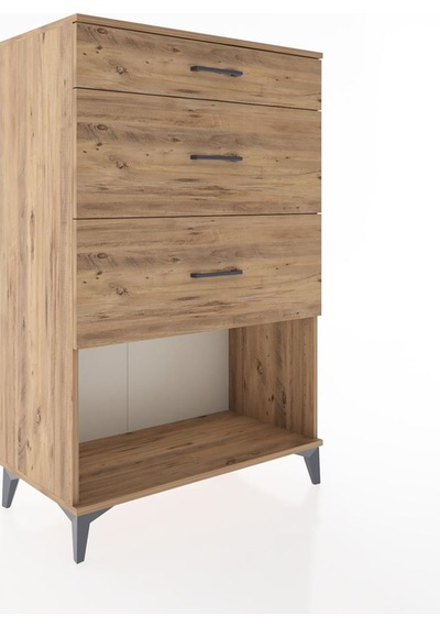 Hyperion Dolap 3 Çekmeceli 88x44x134 Çam-çam Çam