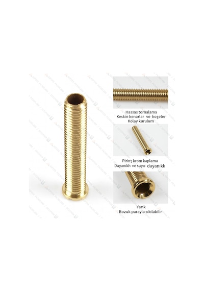 Evye Sifon Vidası 5,5 Cm Teka Uyumlu Pirinç Vida Diğer Evyelerle De Kullanılabilir 5