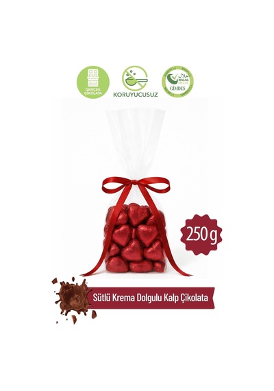 Milat Kırmızı Sargılı Special Sütlü Kalp Çikolata 250 G