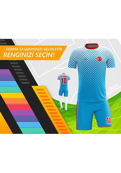 Acr Giyim Kişiye Özel Futbol Forması - Dizayn: Kırmızı & Beyaz 19