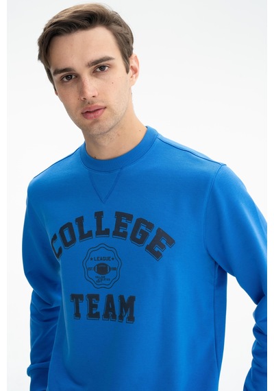 AR-MA Arma Erkek Yazı Baskılı Regular Fit Şardonsuz 3 İplik Bisiklet Yaka Sweatshirt 001