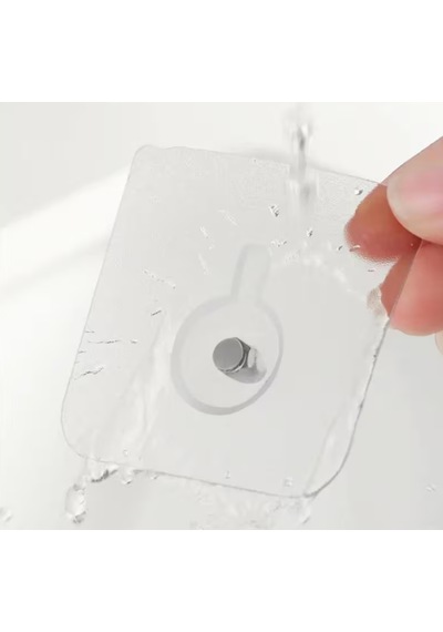 20 Adet Duvara Monte Edilebilir Kanca Plastik Askı Mutfak Resim Fotoğraf Poster Saat Askı Şeffaf