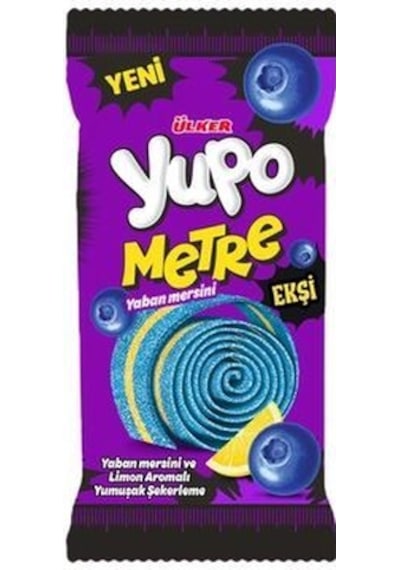 Ülker Yupo Metre - Yaban Mersini Ve Limonlu - Ekşi - 50 Gram - 12 Adet