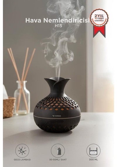 Özel Seri Aromaterapi Arkadaşa Hediye Aydınlatma H15 Flower Koyu Kahverengi 300 Ml