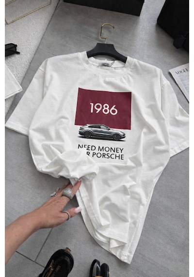 1986 Need Money Tişört BEYAZ