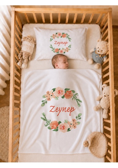 Pia Baby Kız Bebek Hastane Çıkışı 5 Parça Tulum Seti %100 Pamuk İsme Özel Organik Baskılı 2099tyb0x Ekru