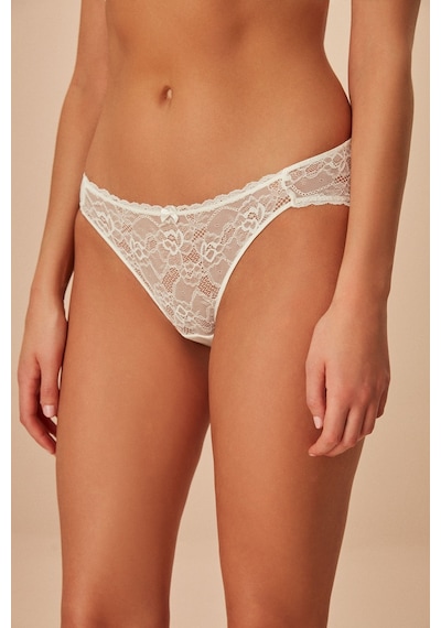 Suwen Lacy Soft Dantelli Külot Sw8375036 Ekru