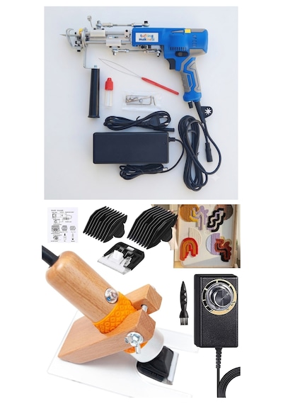 Ak-v Tufting Makinesi Mini Set Mavi Ak-v - Bej Tıraş Makinesi